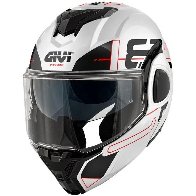 Super Prezzo Casco Moto Modulare P/J Givi X36 HPS VERTIGO Bianco Nero Rosso