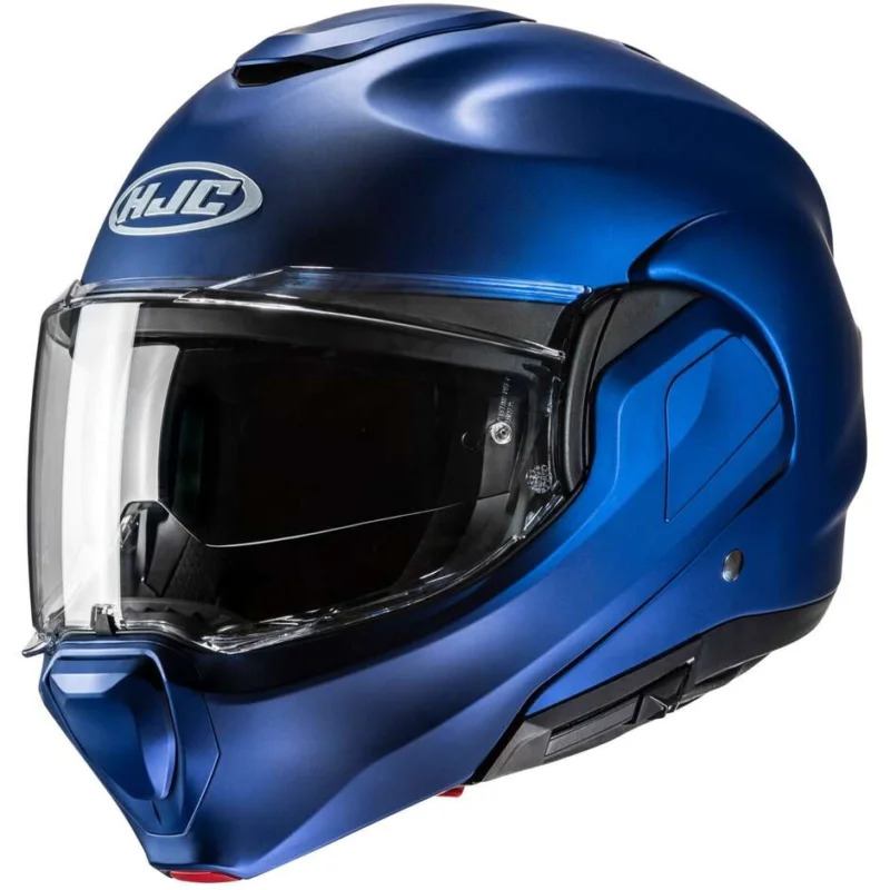 Prezzo Scontato Casco Moto Modulare P/J Hjc F100 Semi Flat Metallico Blu