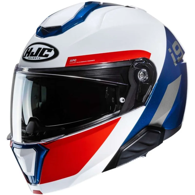 Prezzo Conveniente Casco Moto Modulare P/J Hjc i91 BINA MC21 Bianco Blu Rosso