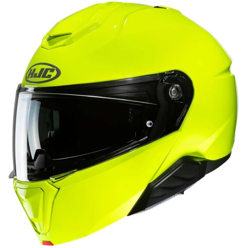 A Buon Prezzo Casco Moto Modulare P/J Hjc i91 Solid Verde Fluorescente