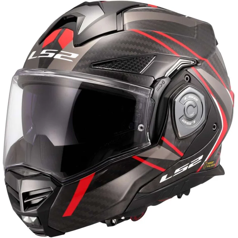 Sconto Casco Moto Modulare P/J in Carbonio LS2 FF901 ADVANT X C FUTURE II Rosso