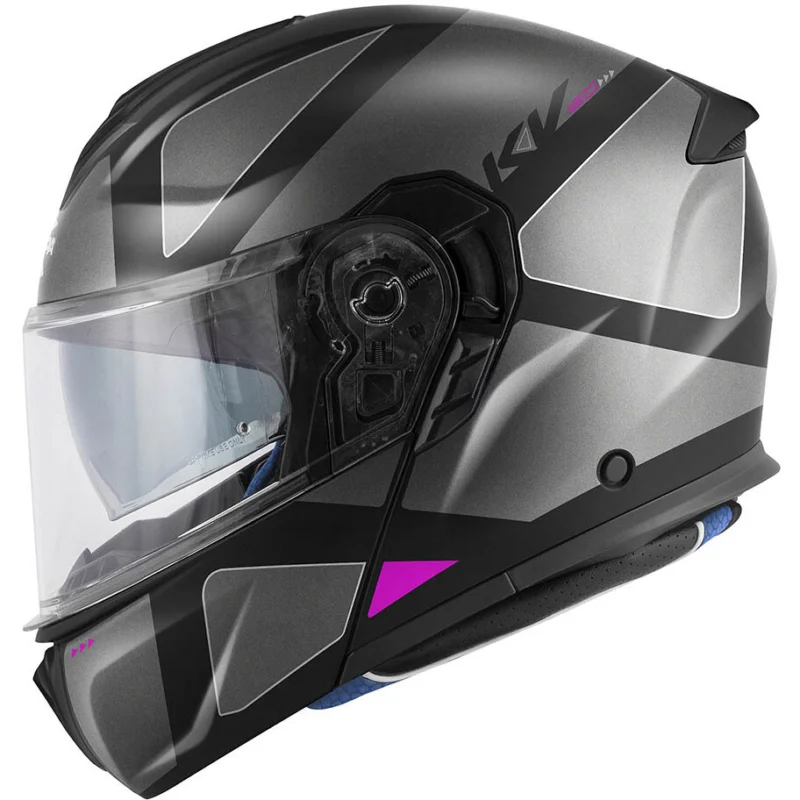 Casco Moto Modulare P/J Kappa KV50F GALAXY Nero Titanio Opaco Argento Fucsia Nero Opaco Novità