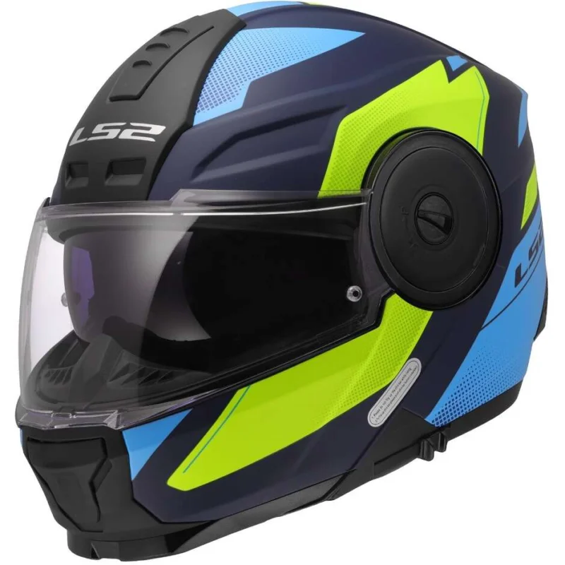 Acquista Ora Casco Moto Modulare P/J LS2 FF902 SCOPE II DURIA Blue Giallo Fluo
