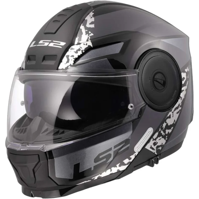 Più Venduto Casco Moto Modulare P/J LS2 FF902 SCOPE II OXYD Nero Titanio