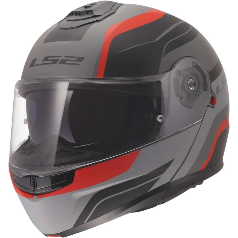 Casco Moto Modulare P/J LS2 FF908 STROBE II MONZA Nero Grigio Rosso Affare