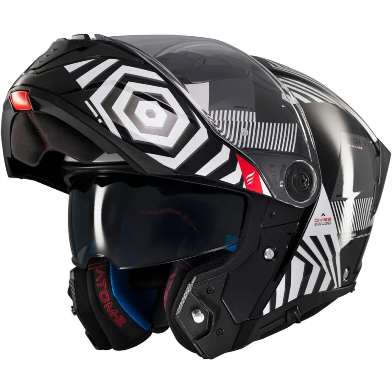 Offerta Lampo Casco Moto Modulare P/J Mt Helmets ATOM 2 SV STRANGE B2 Lucido