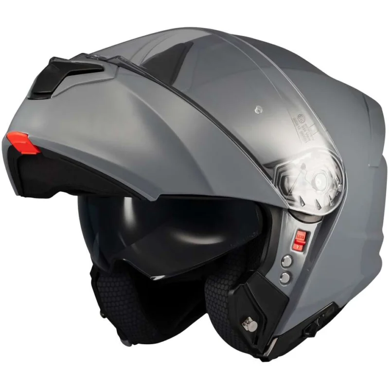 Casco Moto Modulare P/J Mt Helmets GENESIS SV PURE A12 Grigio Lucido Consegna Rapida