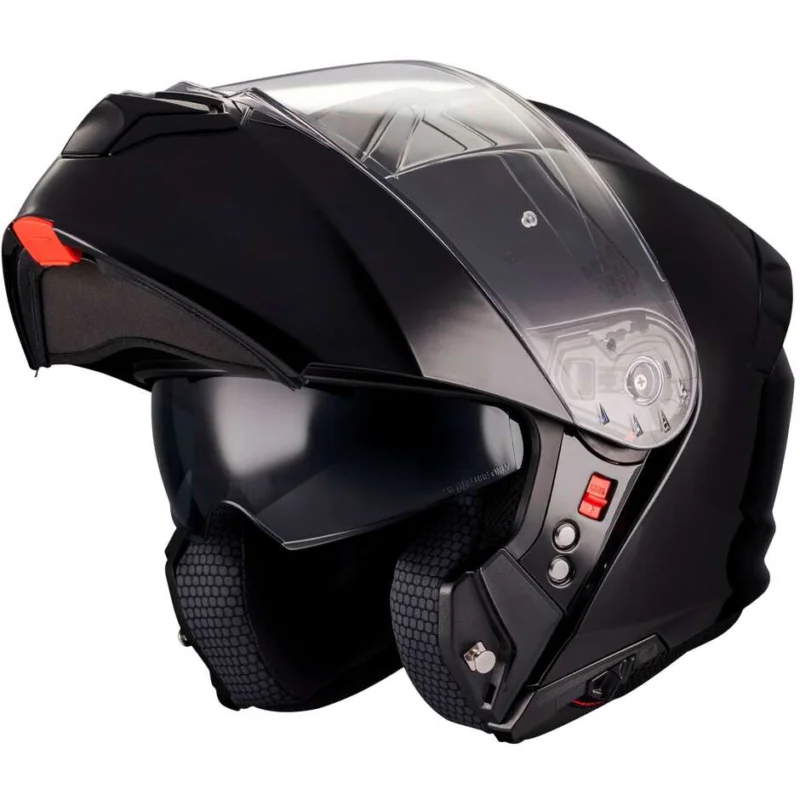 Casco Moto Modulare P/J Mt Helmets GENESIS SV PURE A1 Nero Lucido Occasione
