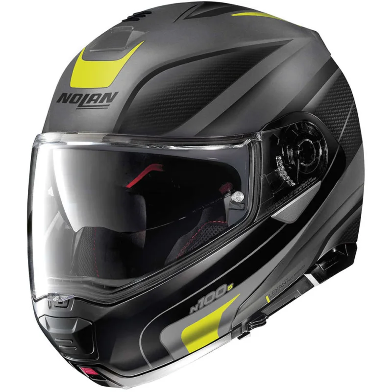 Casco Moto Modulare P/J Nolan N100-5 ORBITER N-Com 069 Lava Grey Opaco Più Venduto
