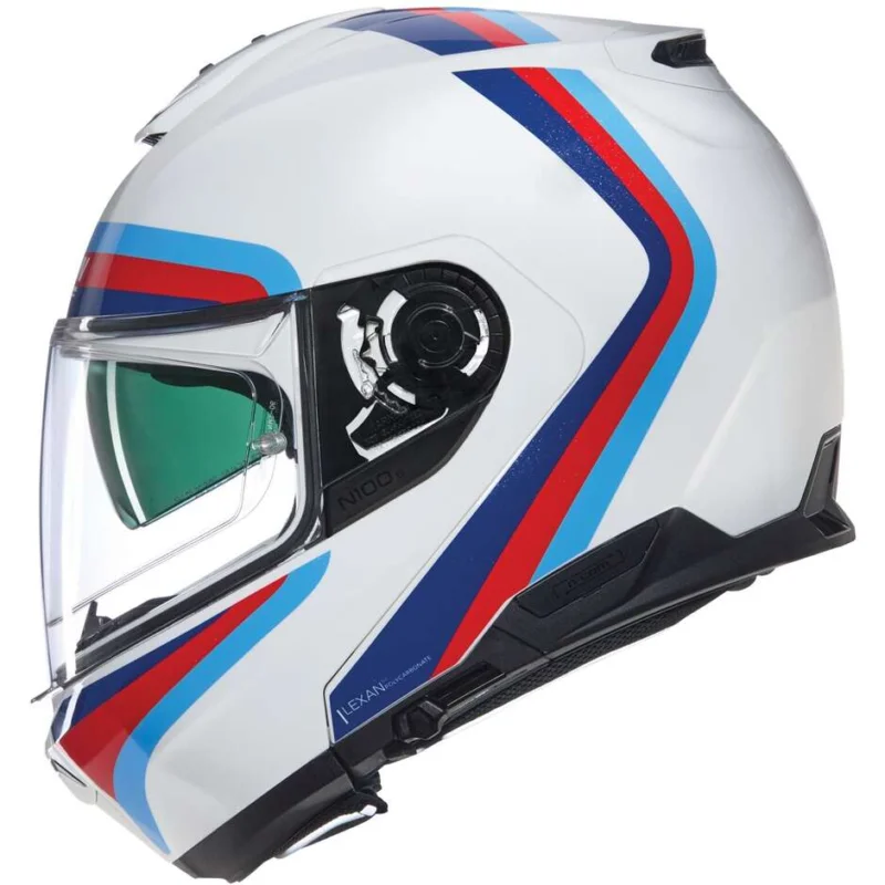 Casco Moto Modulare P/J Nolan N100-6 ASSOLUTO 347 Bianco Nero Blu Rosso Azzurro Esclusivo