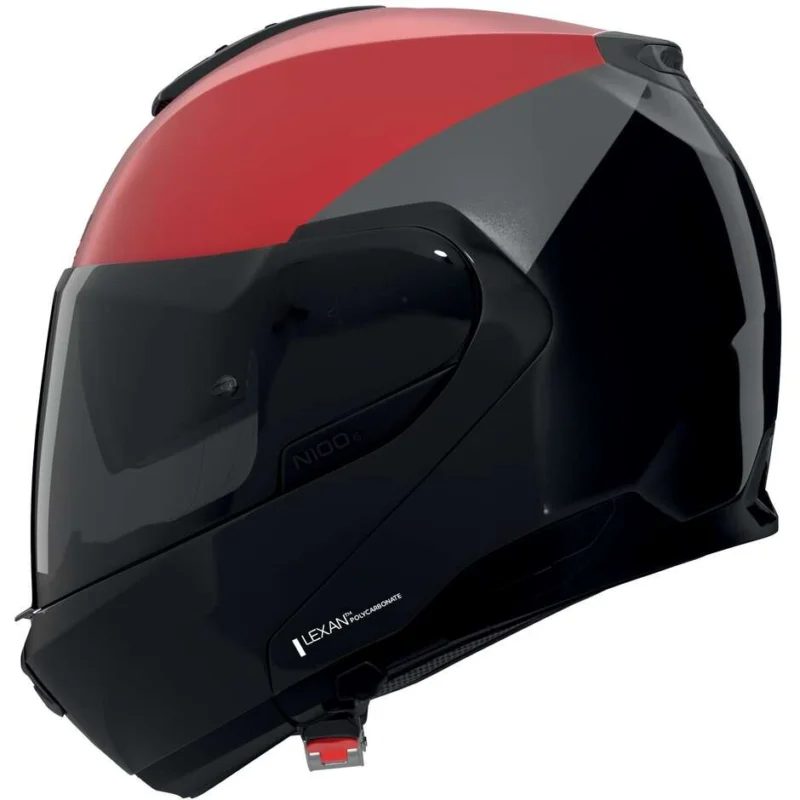 Casco Moto Modulare P/J Nolan N100-6 VERNICIATURA SPECIALE 355 Rosso Nero Antracite Opaco Prezzo Di Fabbrica