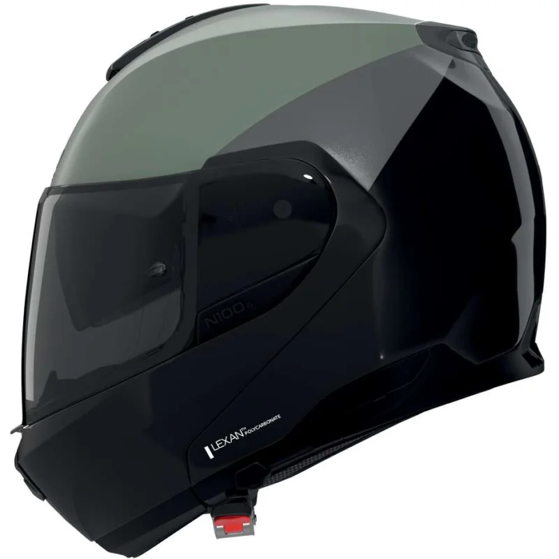 Casco Moto Modulare P/J Nolan N100-6 VERNICIATURA SPECIALE 356 Verde Grigio Nero Antracite Opaco Ultimissimo Modello