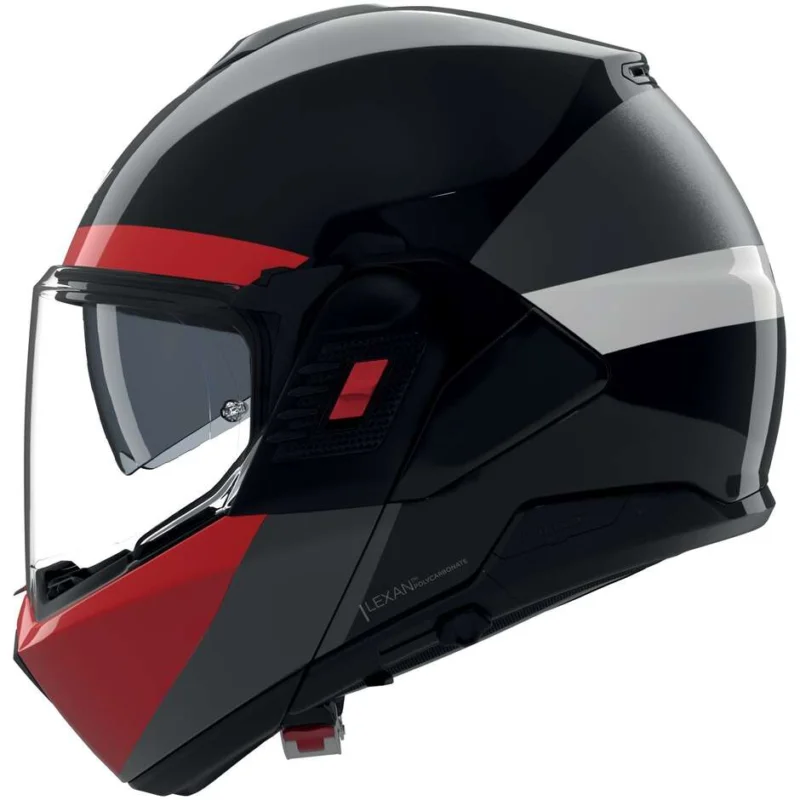 Casco Moto Modulare P/J Nolan N120-1 BLOCCO 357 Nero Antracite Rosso Bianco lucido Occasione Imperdibile