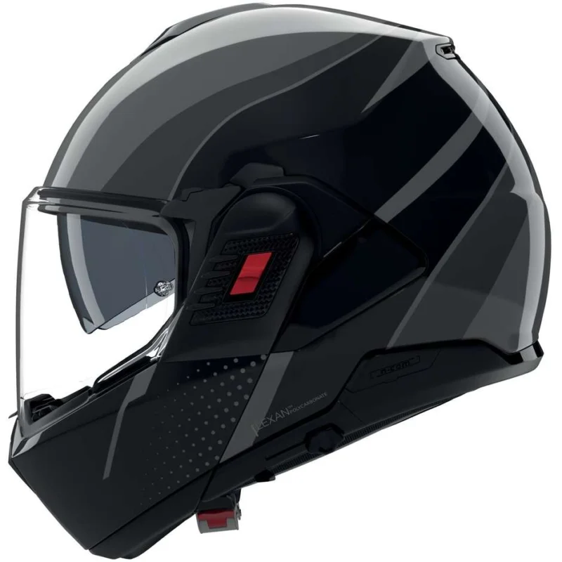 Spedizione Espresso Casco Moto Modulare P/J Nolan N120-1 FLUENTE 361 Grigio Nero Antracite Lucido