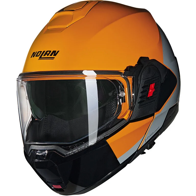 Compra Adesso Casco Moto Modulare P/J Nolan N120-1 GRAFO 350 Arancione Grigio Nero