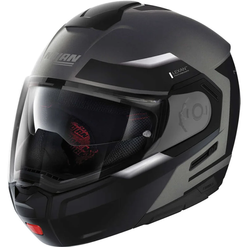 Casco Moto Modulare P/J Nolan N90-3 06 REFLECTOR N-Com 034 Nero Opaco Bianco Compra Adesso