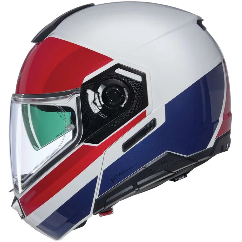 Spedizione Gratuita Casco Moto Modulare P/J Nolan N90-3 06 ROBOTO 345 Bianco Rosso Blu