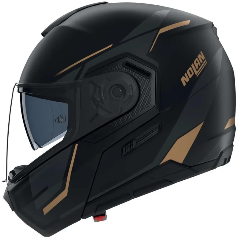 Casco Moto Modulare P/J Nolan N90-3 06 SINCRONO 351 Nero Antracite Oro opaco Affare