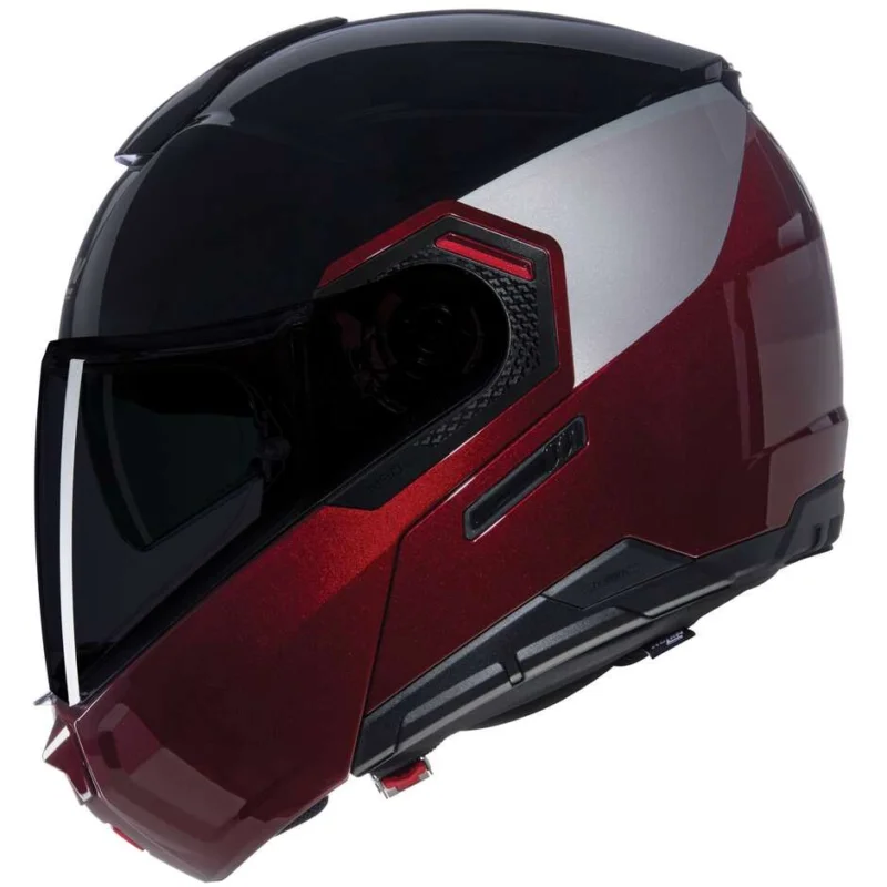 Occasione Imperdibile Casco Moto Modulare P/J Nolan N90-3 06 VERNICIATURA SPECIALE 344 Nero Rosso Lucido