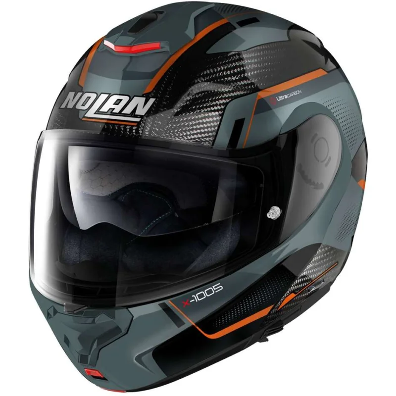 Ultima Occasione Casco Moto Modulare P/J Nolan X-1005 U.C.UNDERCOV 045 Grigio Arancio