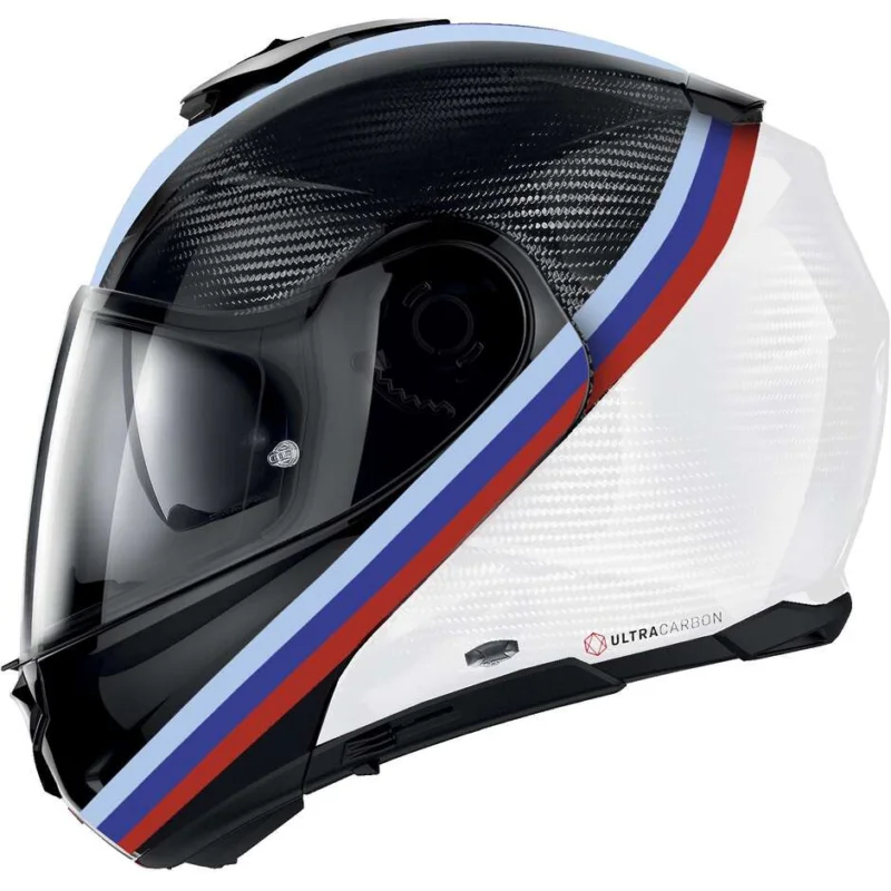 Casco Moto Modulare P/J Nolan X-1005 ULTRA GEMINI 349 Nero Bianco Rosso Blu Nuovo Arrivo