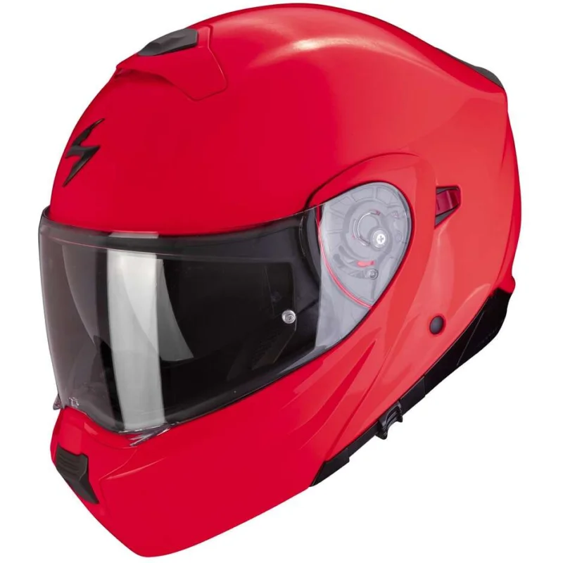 Non Perdere Casco Moto Modulare P/J Scorpion EXO 930 EVO SOLID Rosso neon