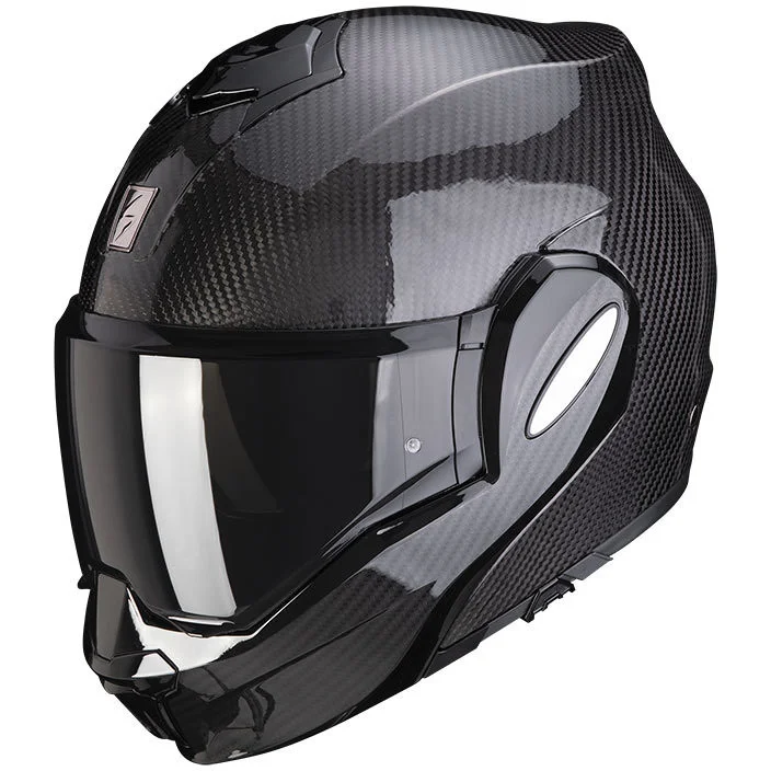 Casco Moto Modulare P/J Scorpion EXO-TECH EVO CARBON SOLID Nero Super Prezzo