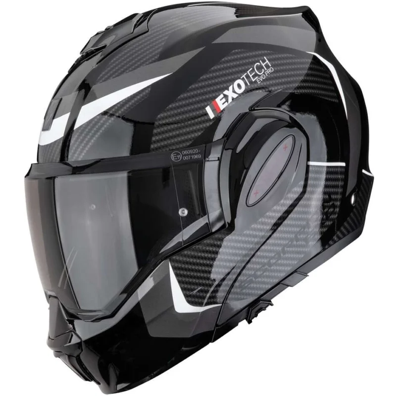 Compra Online Casco Moto Modulare P/J Scorpion EXO-TECH EVO PRO ACUTI Nero Argento