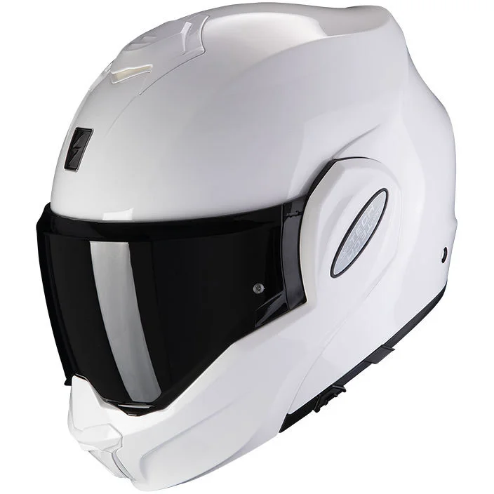 Casco Moto Modulare P/J Scorpion EXO-TECH EVO SOLID Bianco Promo Stagionale