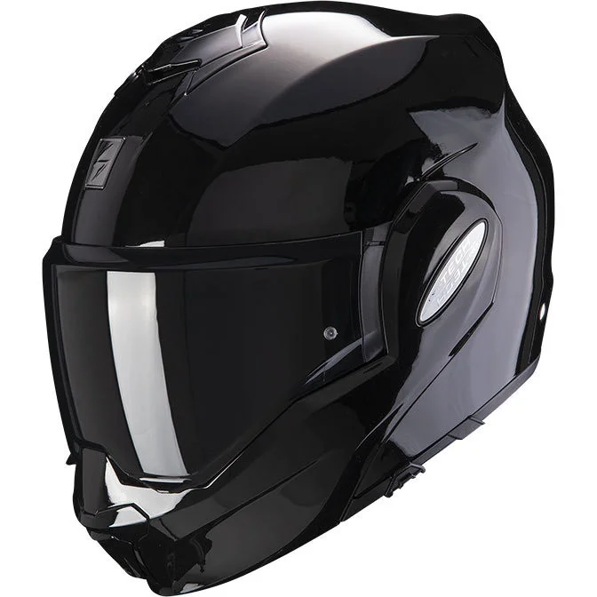Casco Moto Modulare P/J Scorpion EXO-TECH EVO SOLID Nero Compra Oggi Stesso