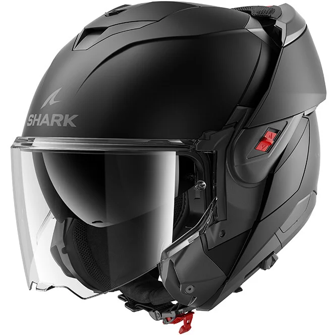 Spedizione Espresso Casco Moto Modulare P/J Shark OXO BLANK Mat Nero Opaco