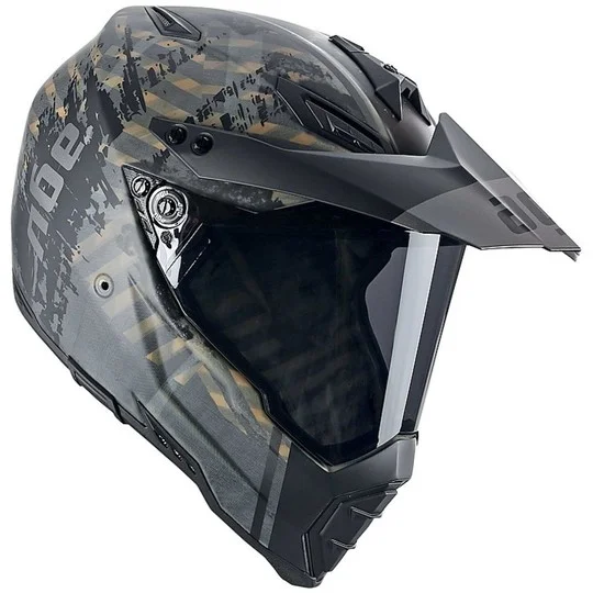 Casco moto off-road Agv AX-8 Dual Evo Multi GT Grunge gunmetal Ultime Pezzi