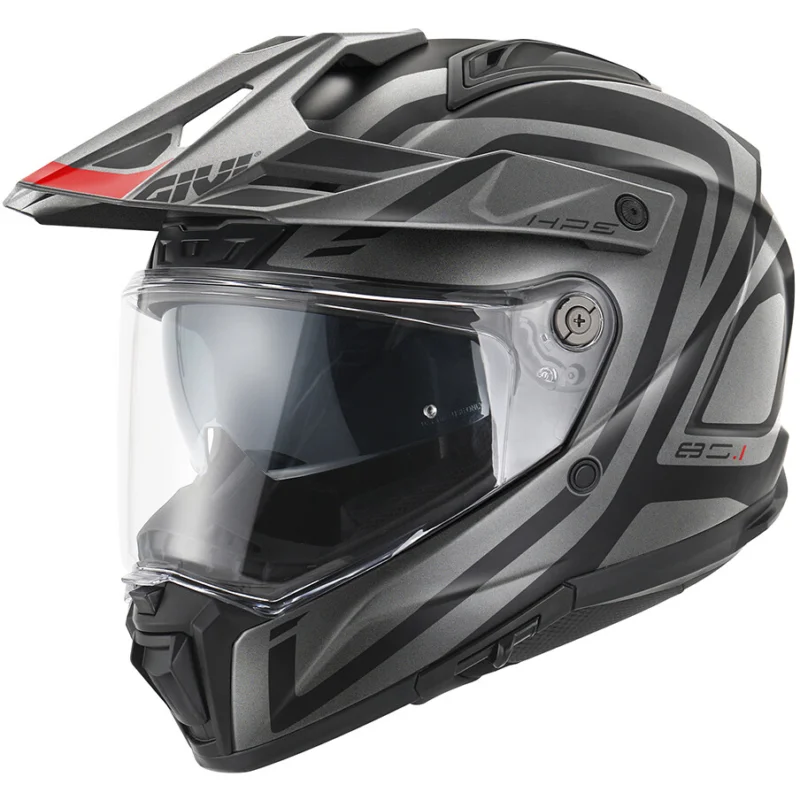 Ordina Subito Casco Moto Off-Road Givi 80.1 Fibra APEX Nero Opaco Titanio Rosso