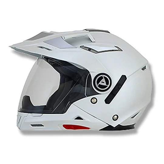 Prezzo Conveniente Casco Moto Scomponibile AFX FX-55 Solid Bianco Lucido