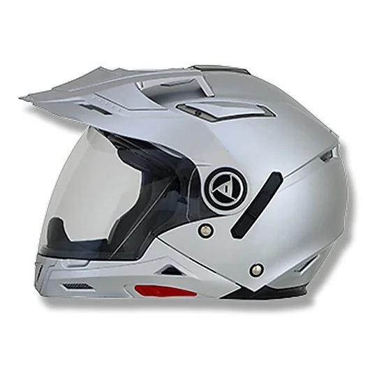 Professionale Casco Moto Scomponibile AFX FX-55 Solid Silver