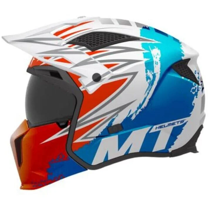 Casco Moto Trial Mt Helmets STREETFIGHTER SV S TACKLE A7 Lucido Super Prezzo