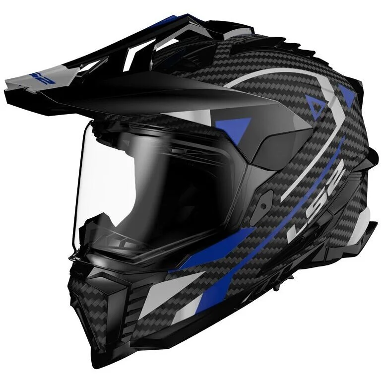 Occasione Imperdibile Casco Moto Turismo Off Road In Carbonio Ls2 MX701 EXPLORER C ADVENTURE Blu