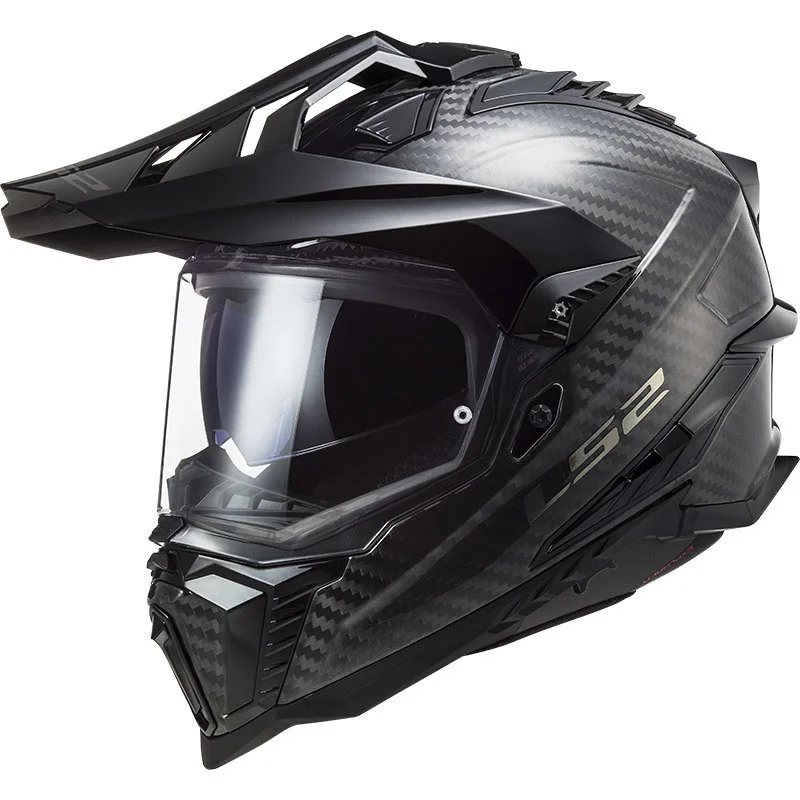 Casco Moto Turismo Off Road In Carbonio Ls2 MX701 EXPLORER C Carbonio Lucido Promozione