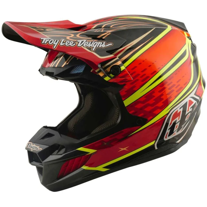 Casco Troy Lee Designs SE5 Carbon MIPS Wings Rosso Bestseller