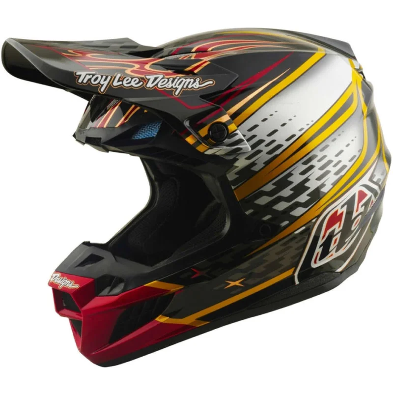 Quantità Limitata Casco Troy Lee Designs Se5 Composite-Wings Nero Grigio