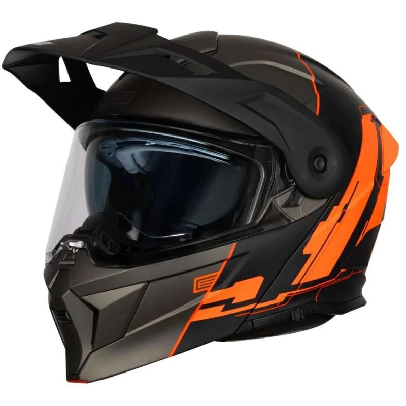 Ultime Pezzi Casdco Moto Modulare ORIGINE ADVENTURE CYBORG Fluo Arancio Titanio Opaco 22.06