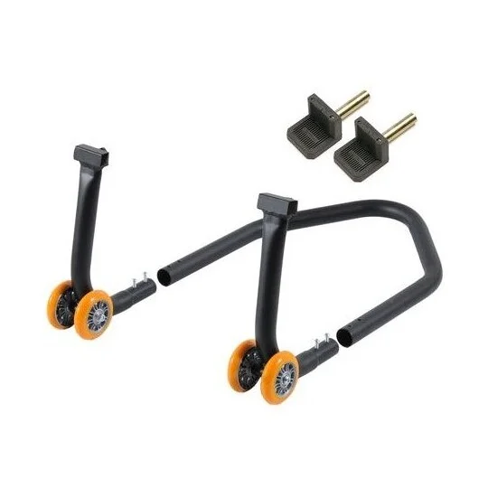 Cavalletto Componibile Posteriore in Ferro Lightech RSF039P con Pattini Nero Promozione Esclusiva