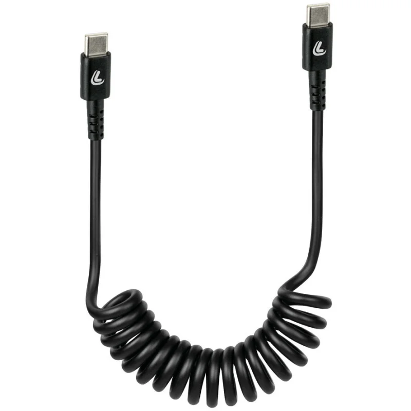 Economico Cavo Usb a spirale Lampa Type-C > Type-C - 100 cm - Nero