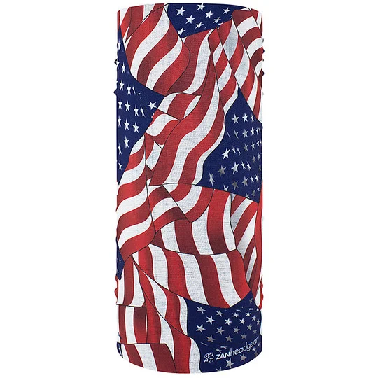 Promozione Collare Bandana Moto Zanheadgear Motley Tube Bandiera Americana
