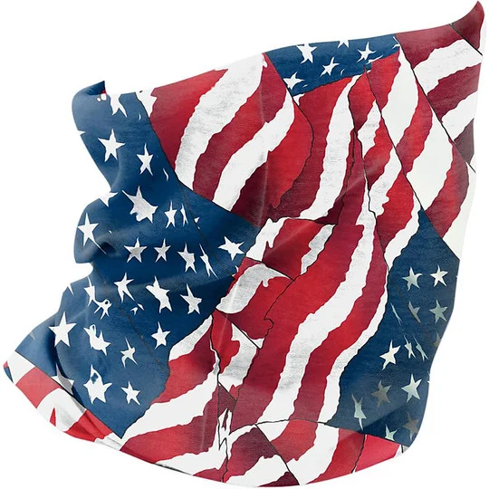 Sconto Collare Bandana Moto Zanheadgear Motley Tube Con Pile Bandiera Americana