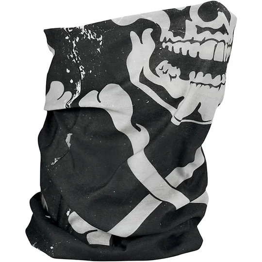 Collare Bandana Moto Zanheadgear Motley Tube Con Pile Teschio Ossa Incrociate Offerta Limitata