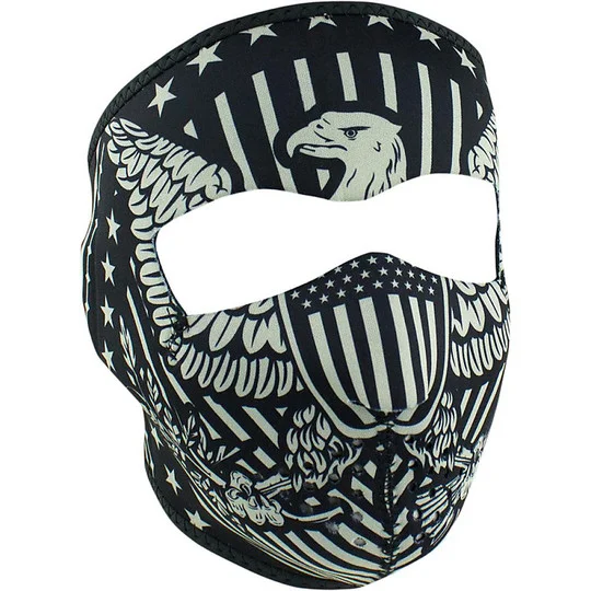 Collare Maschera Moto Zanheadgear Full Face Mask Aquila Vintage Offerta Del Giorno