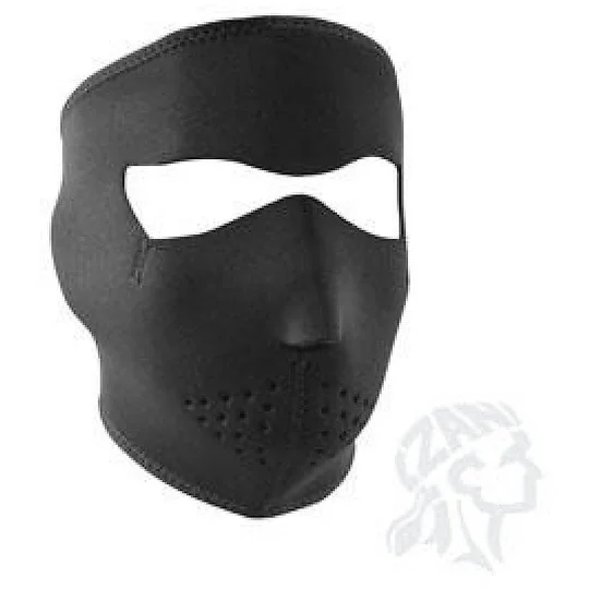 Saldi Collare Maschera Moto Zanheadgear Full Face Mask Nera