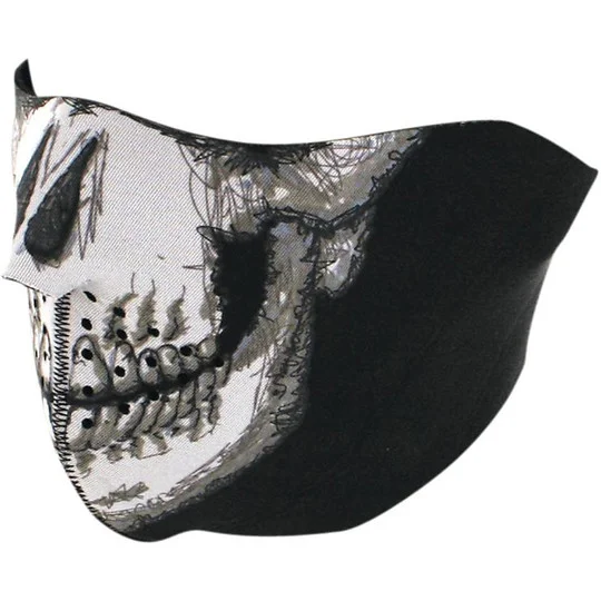 Compra Online Collare Maschera Moto Zanheadgear Half Face Mask Faccia Teschio