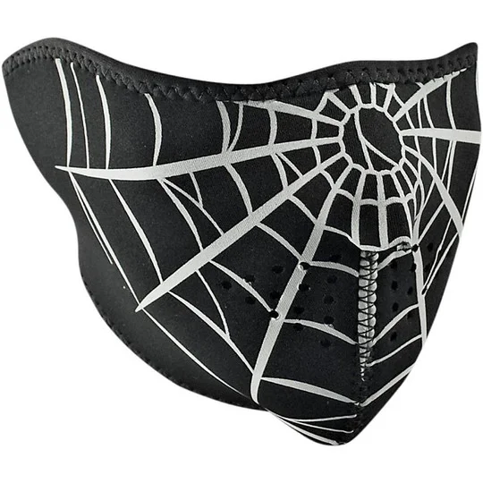 Collare Maschera Moto Zanheadgear Half Face Mask Ragnatela Novità